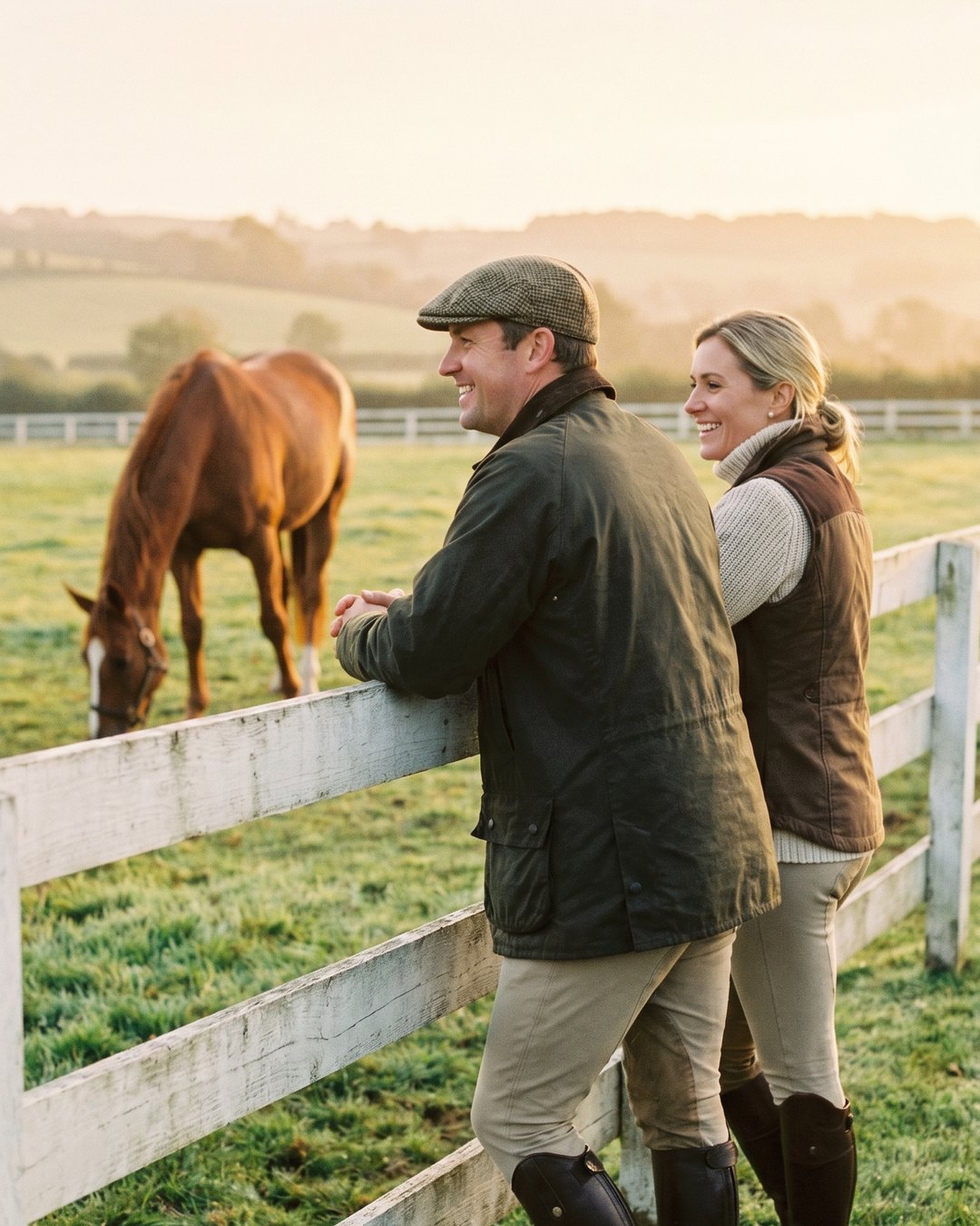 Buyers viewing a horse at a fence